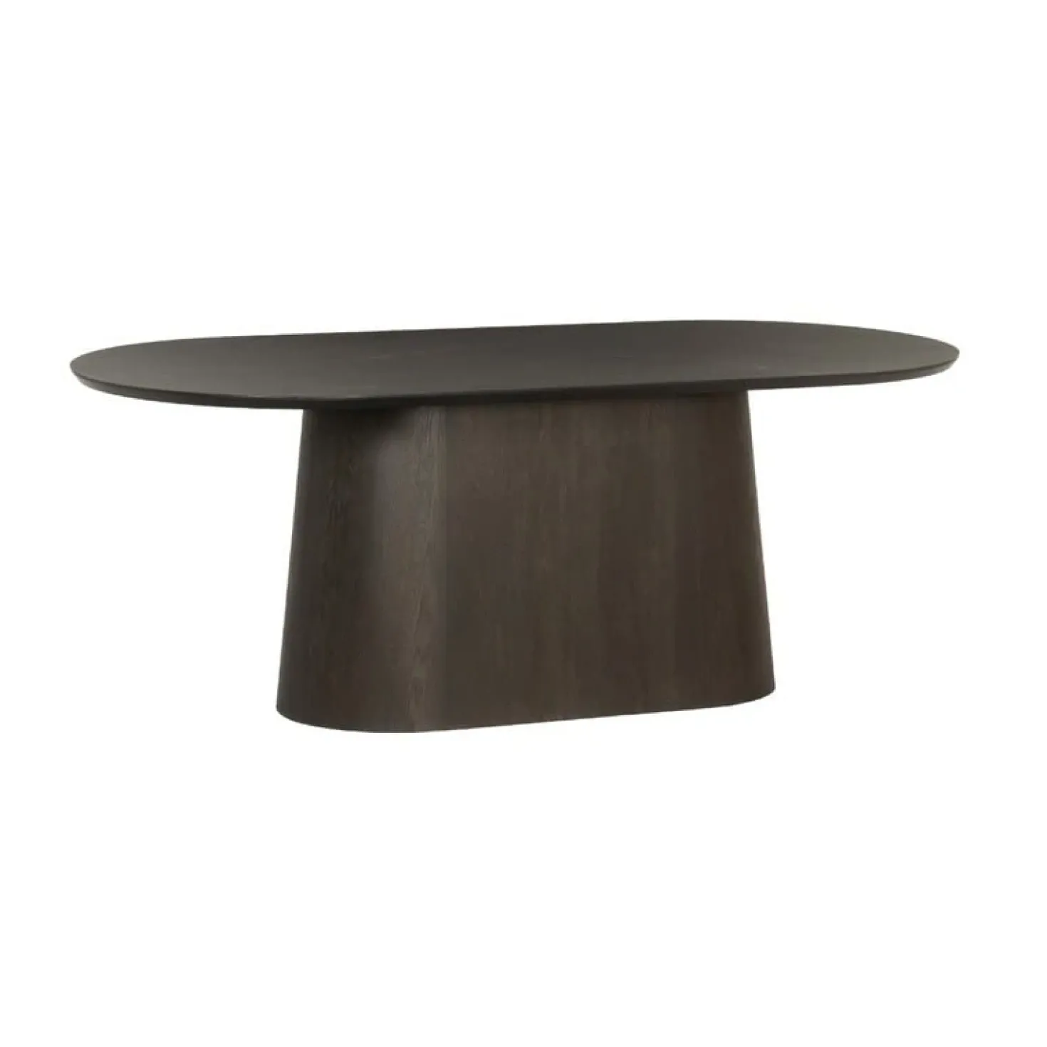 Novero Eettafel Espresso eiken ovaal 200cm