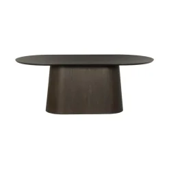 Novero Eettafel Espresso eiken ovaal 200cm