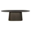 Novero Eettafel Espresso eiken ovaal 230cm