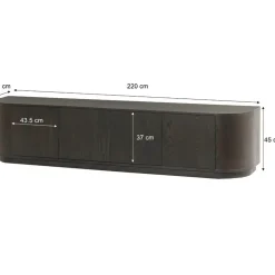 Novero Tv meubel Espresso eiken 220cm