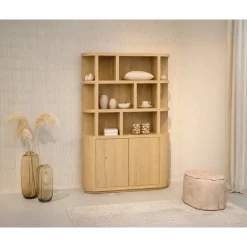 Novero Vakkenkast naturel eiken 145cm