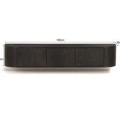 Novero Zwevend Tv meubel Espresso eiken 180cm