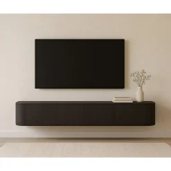 Novero Zwevend Tv meubel Espresso eiken 220cm