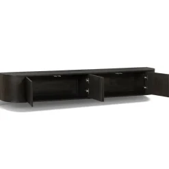Novero Zwevend Tv meubel Espresso eiken 220cm