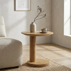 Novia Bijzettafel Naturel mangohout 50cm
