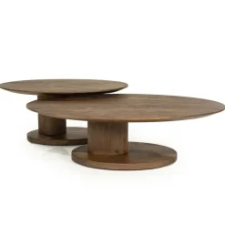 Novia Salontafel Lichtbruin mangohout 120cm