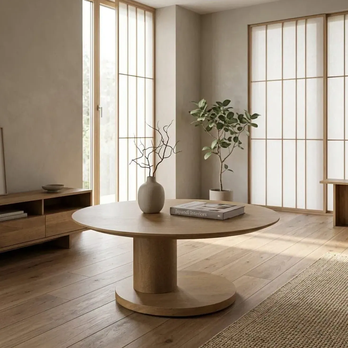 Novia Salontafel Naturel mangohout 90cm