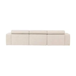 Novi Chaise Longue Bank Links Bouclé Naturel