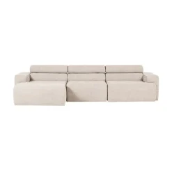 Novi Chaise Longue Bank Links Bouclé Naturel