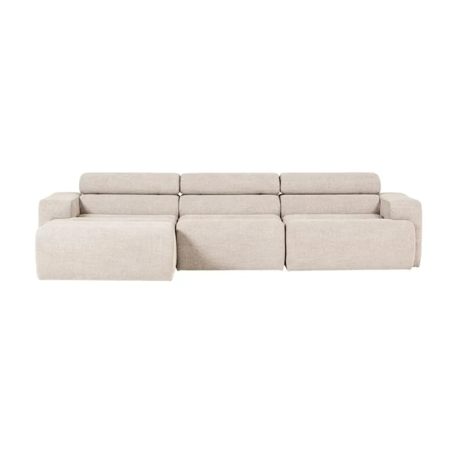 Novi Chaise Longue Bank Links Bouclé Naturel