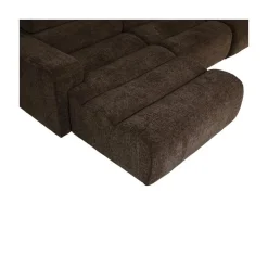 Novi Chaise Longue Bank Links Donkerbruin Melange