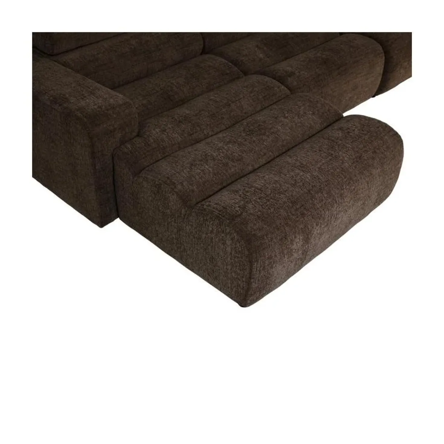 Novi Chaise Longue Bank Links Donkerbruin Melange