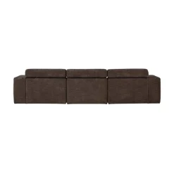 Novi Chaise Longue Bank Links Donkerbruin Melange