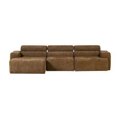Novi Chaise Longue Bank Links Karamelbruin Melange