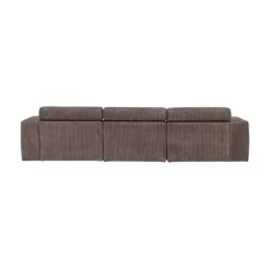 Novi Chaise Longue Bank Links Ribstof Grijsbruin