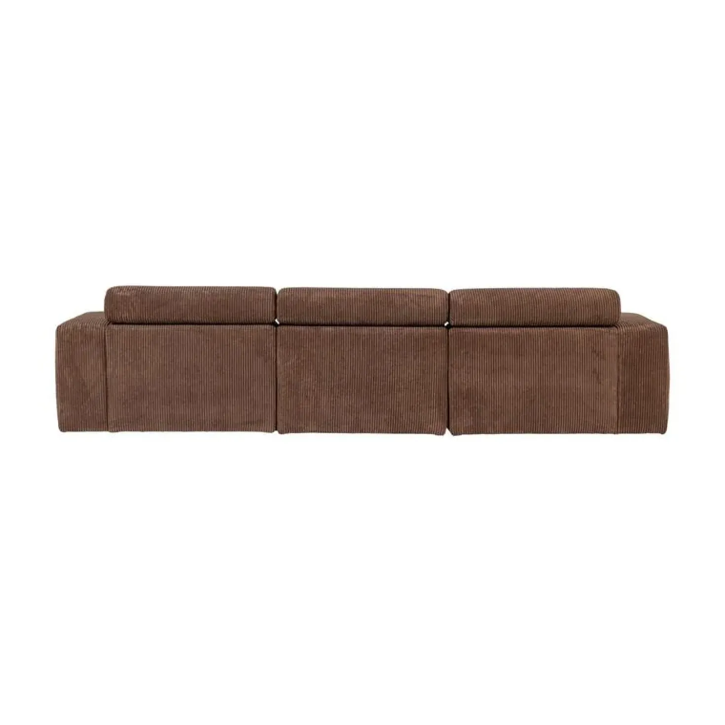 Novi Chaise Longue Bank Links Ribstof Mokkabruin