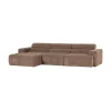 Novi Chaise Longue Bank Links Ribstof Taupe