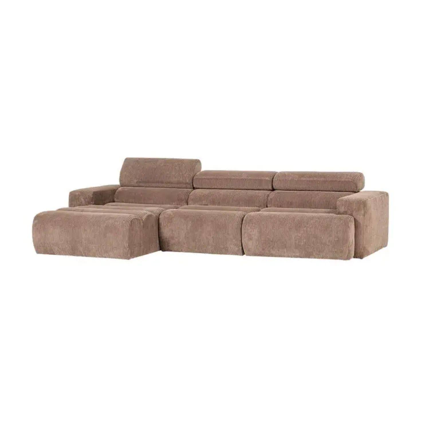 Novi Chaise Longue Bank Links Ribstof Taupe