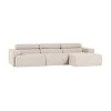 Novi Chaise Longue Bank Rechts Bouclé Naturel