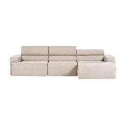Novi Chaise Longue Bank Rechts Bouclé Naturel