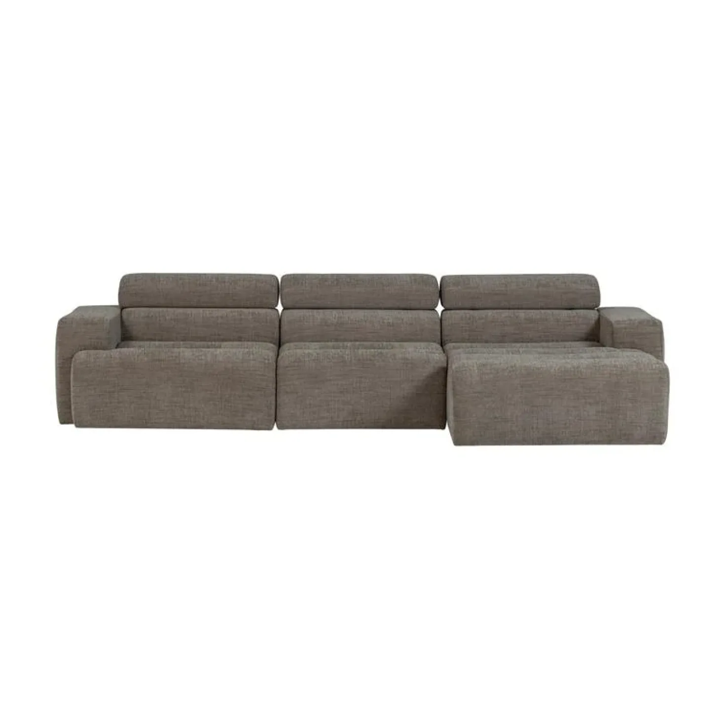 Novi Chaise Longue Bank Rechts Grijs Melange