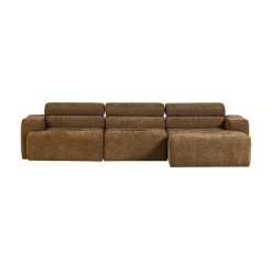Novi Chaise Longue Bank Rechts Karamelbruin Melange