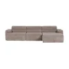 Novi Chaise Longue Bank Rechts Ribstof Zand