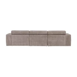 Novi Chaise Longue Bank Rechts Ribstof Zand