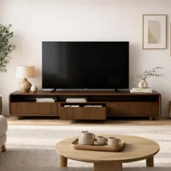 Nox Tv meubel Walnoot 220 cm