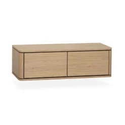 Nuvoro Zwevend Tv meubel 2-deurs Blond oak 124cm