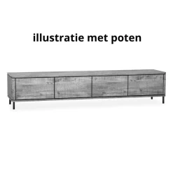 Nuvoro Zwevend Tv meubel 2-deurs Dark Mango 124cm
