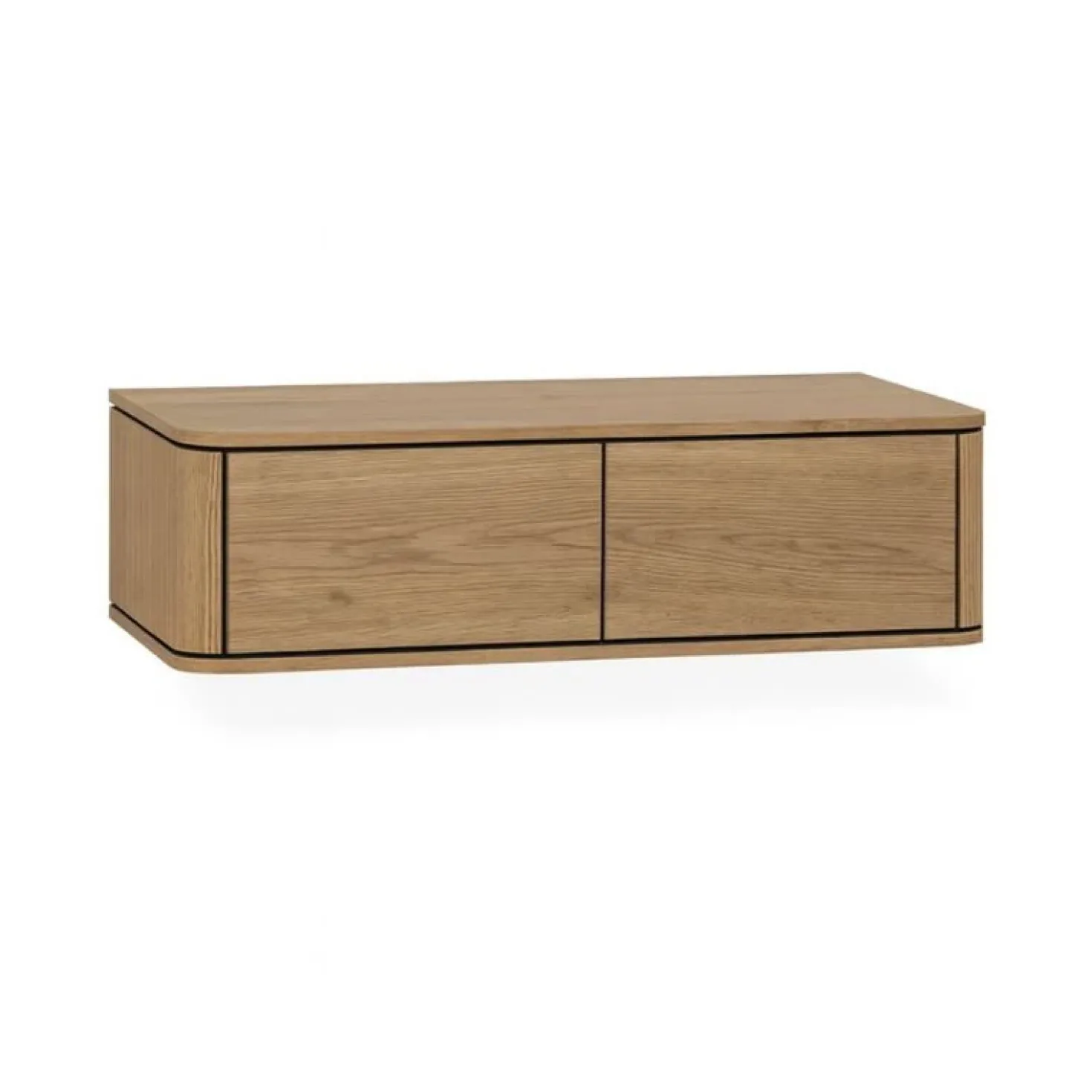 Nuvoro Zwevend Tv meubel 2-deurs Natur 124cm