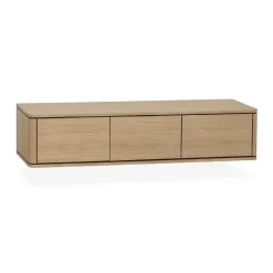 Nuvoro Zwevend Tv meubel 3-deurs Blond oak 180cm