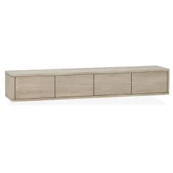 Nuvoro Zwevend Tv meubel 4-deurs Misty oak 236cm