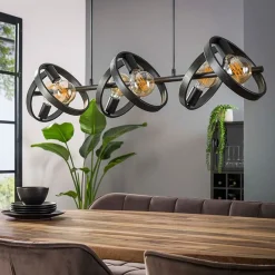 Octavia 6-lichts hanglamp industrieel