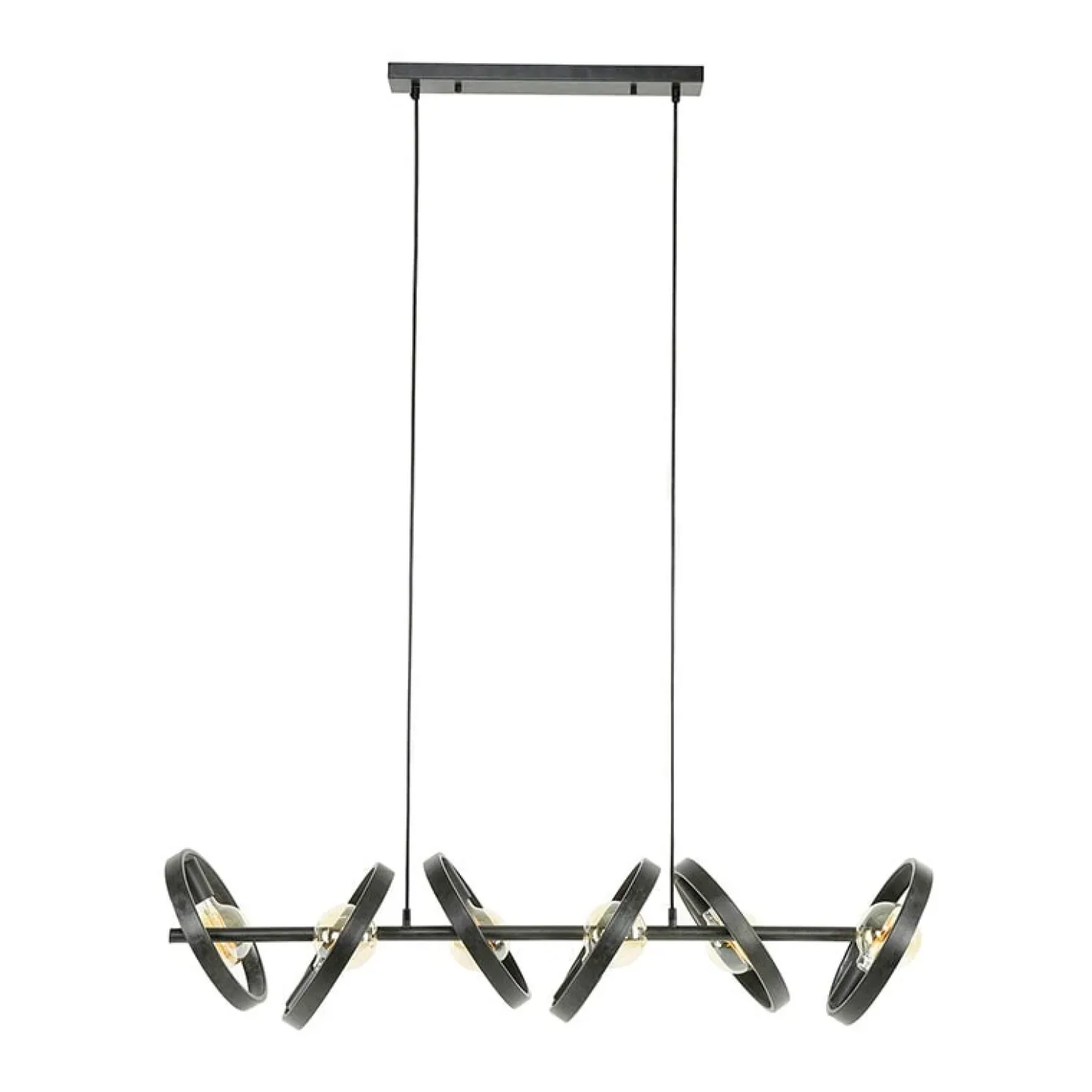 Octavia 6-lichts hanglamp industrieel