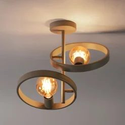 Octavia 2-lichts Plafondlamp Beige