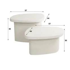 Odyssey Salontafel set van 2 57cm