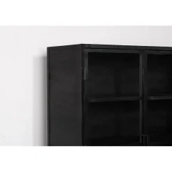 Olaf vitrinekast industrieel zwart 160cm