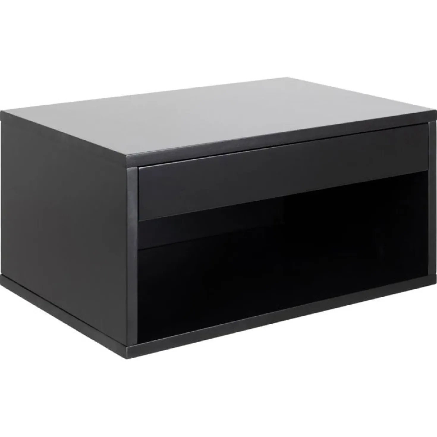 Olira zwevend Nachtkastje Zwart 50cm