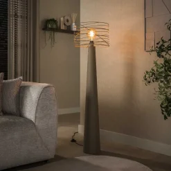Omaha 1-lichts Vloerlamp Beige