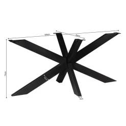 Onyx Matrixpoot ovaal/rechthoek zwart 160cm