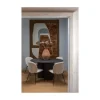 Oona Eettafel Rond Met 3-Poot MDF Donkerbruin 140cm