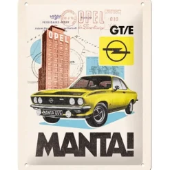 Opel - Manta! GT/E - metalen bord