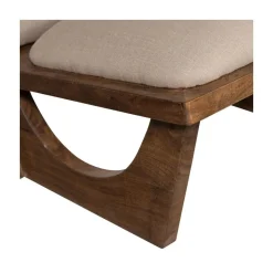 Opulent Fauteuil Bouclé/Hout Naturel