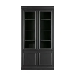 Organize Vitrinekast Dennenhout Matzwart 44cm