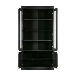 Organize Vitrinekast Dennenhout Matzwart 44cm
