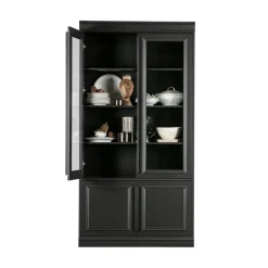 Organize Vitrinekast Dennenhout Matzwart 44cm