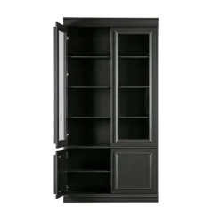 Organize Vitrinekast Dennenhout Matzwart 44cm