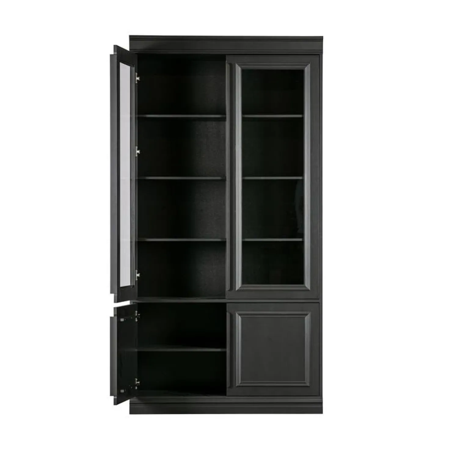 Organize Vitrinekast Dennenhout Matzwart 44cm